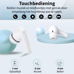 Phreeze TWS6 Pro Draadloze Oordopjes – Bluetooth 5.3 – Noise Cancelling – 30 uur Speeltijd – Wireless Earbuds – Oortjes Draadloos - USB C — thumbnail 3
