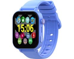 Royal Supplies Pixiepulse - Smartwatch- Smartwatch kinderen- 2026 Model- HD -GPS Tracker- Camera - SOS-alarm - Waterdicht - iOS en Android - GPS Horloge Kind- Videobellen - Screenprotector- Blauw