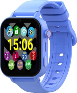 Royal Supplies Pixiepulse - Smartwatch- Smartwatch kinderen- 2026 Model- HD -GPS Tracker- Camera - SOS-alarm - Waterdicht - iOS en Android - GPS Horloge Kind- Videobellen - Screenprotector- Blauw — thumbnail 1