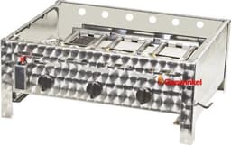 3-Pits RVS Gas BBQ 12 kW Basis Chassis - Slagers BBQ - 64,5 x 53 x 26 cm - D.A. Meister Solide — thumbnail 3
