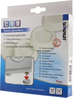 Scanpart trillingsdempers wasmachine rond - Geschikt voor AEG Bosch Miele Samsung Siemens - Wit - Universeel - Set van 4 stuks — thumbnail 3