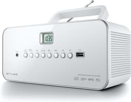 Muse M-28RDW - Draagbare radio/CD-/MP3-speler met USB, wit — thumbnail 1
