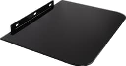 Wandmontage Glazen DVD Plank wandplank zwart glas Maclean MC-738 — thumbnail 1