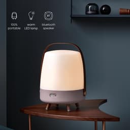 Kooduu Lite-Up PLAY Sky Blue - Draadloze Bluetooth Speaker en Deense Design LED- Lamp in één - tot ruim 10 uur wireless muziek streamen — thumbnail 2