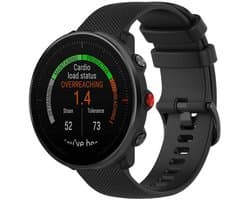 Siliconen Smartwatch bandje - Geschikt voor Polar Vantage M siliconen bandje - zwart - Horlogeband / Polsband / Armband