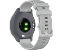 YONO Smartwatch Bandje 20mm - geschikt voor Samsung Galaxy Watch 7 6 5 4 - Classic - Garmin Vivoactive 5/6 - Forerunner 245 - Venu SQ 2 - Vivomove - Huawei - Siliconen - Grijs