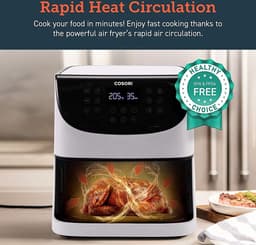 Cosori CP158-AF-RXW Airfryer – 5.5 l – 1700 W – Anti-aanbaklaag – BPA-vrij – Met display – Timerfunctie – Oververhittingsbeveiliging — thumbnail 10