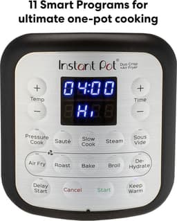 Instant Pot Duo Crisp 11-in-1 Multicooker met Airfryer 5,7L- Snel onder druk koken,Slow cooking, Sauteren, Stomen, Sous vide, Warmhouden, Snel frituren, Braden, Bakken, Roosteren, Drogen — thumbnail 13