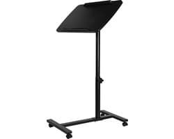 QUVIO Laptoptafel - Bijzettafel laptop - Laptop standaard - Laptoptafeltje - Presentatietafel - Laptop verhoger - Hoogte verstelbaar - Verrijdbaar