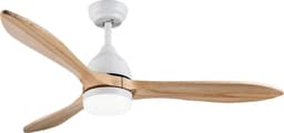 Evolar Plafondventilator met Verlichting - 127 cm - Stille Plafondlamp met Ventilator - Dimbaar Warm Wit Licht (LED) - Echt Hout - EVO-CF50BW — thumbnail 1