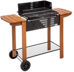 bbq houtskool clorinda / trolley, zwart — thumbnail 1