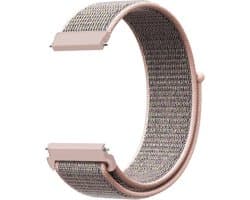 By Qubix - Geschikt voor Garmin bandje - Sport Loop nylon bandje - Zand roze - Geschikt voor Garmin Vivoactive 6 / Vivoactive 5 / Vivoactive 3 - Smartwatch bandje 20mm