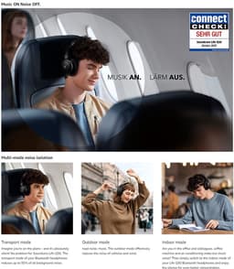 Soundcore by Anker Life Q30 Hybrid Active Noise Cancelling Headphones with Multiple Modes, Hi-Res Sound, 40H Playtime, Fast Charge, Soft Earcups, Bluetooth Headphones, Travel - Zwart — thumbnail 5