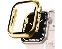 MY PROTECT - Hoesje Geschikt Voor Apple Watch 40mm - Bescherm Case & Screenprotector In 1 - Goud