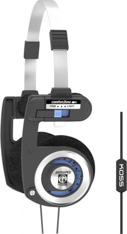 Koss Porta Pro On-Ear Hoofdtelefoon Stereo Microfoon Afstandsbediening Zwart — thumbnail 1