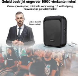 SHIDU Mini Stemversterker Draagbare Oplaadbare Bluetooth - Luidspreker met Bedrade Microfoon Headset 10W 1800mAh PA-Systeem Ondersteunt MP3 Formaat Audio voor Leraren - Zang - Coaches - Training - Gids — thumbnail 4