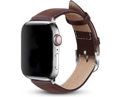 KM Deals - Smartwatch bandje - geschikt voor Apple Watch series 1/2/3/4/5/6/7/8/SE - 42/44/45MM - donker bruin