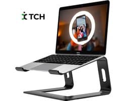 Laptopstandaard - Universeel 10 tot 17 inch - Aluminium - Zwart - Alle laptops- Ergonomisch - Apple Macbook Pro/ iPad / Asus / Hp / ACER / Microsoft / Lenovo / Windows Surface