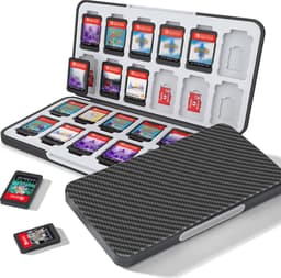 BOTC 24 Slots Game card case Geschikt voor Nintendo Switch - beschermhoes - micro SD kaart houder - Silicone Slots - Zwart — thumbnail 1