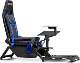 Next Level Racing - Boeing Flight Simulator Commercial Cockpit - Faux Wol - 150 kg - Zwart/Blauw — thumbnail 1