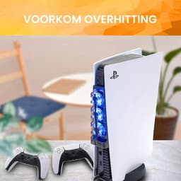 YONO Ventilator geschikt voor PS5 Disc en Digital - Fluisterstille Playstation Cooling Fan en USB Hub - Zwart — thumbnail 3