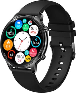 Darenci DARE Smartwatch Sense Pro - Smartwatch dames -Smartwatch heren -Activity Tracker- Touchscreen -Bluetooth bellen -Met extra bandje -Horloge -Stappenteller -Bloeddrukmeter -Verbrande calorieën -Zuurstofmeter -Spatwaterdicht -Zwart — thumbnail 2