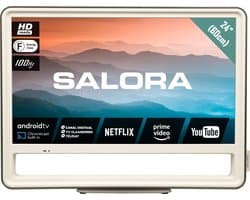 Salora CUBE24 - 24 inch Smart TV - Uniek Design Smart TV met Android - Televisie