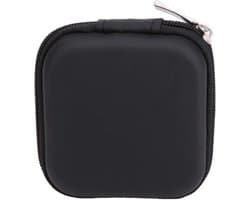 Hardcase Oortjes Hoesje | Opberg Tas Voor Oortjes | Kabeltasje | Opberghoes Voor Kabel | Oortjes In-Ear | Sleutelhouder | Muntjeshouder | Sleutels | Muntjes | Reistas| Zwart | Opslag tas | Opbergruimte | Telefoonaccessoires | Elektronica beschermer
