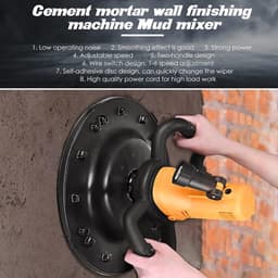 SnelShoppen - Wandafwerkingsmachine met Betonnen Mortel Palet, 1700 W, Verstelbare Snelheid 80-200 RPM, Elektrische Schep met Betonmixer — thumbnail 5