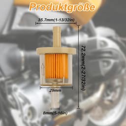 Benzinefilter 8mm - Universeel voor Motorfiets, Grasmaaier en Scooter - Effectieve Bescherming tegen Vuil - ShopVlot — thumbnail 2