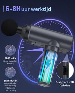 DailySupplies® Massage Gun Professioneel - Massage Apparaat - Theragun - Massageapparaat met 30 niveaus — thumbnail 5