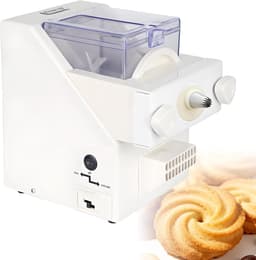 Elektrische Koekjespers - Koekjesmaker Deegspuit - Koekjes Bakken - 8 Spuitmonden 6 Vormen - 50-60 RPM - Zilver — thumbnail 1