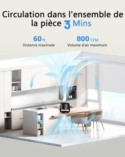 Deze krachtige maar stille ventilator heeft 100 snelheidsinstellingen, is een tafelventilator met een 105° draaibare kop, USB-opladen en een draagbaar ontwerp, geschikt voor kantoren, huizen, slaapkamers, auto's en andere locaties. — thumbnail 2