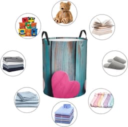 Wasmand met handvatten - Opbergmand Ronde mand - Kleding opbergen - Lichtgewicht ontwerp - 498 x 399 x 498 cm — thumbnail 5