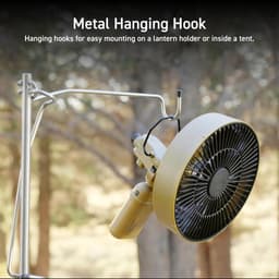 Campingventilator Met Statief – USB-C – 4 Snelheden – Oscillatie – Verstelbare Kanteling – Zwart — thumbnail 5