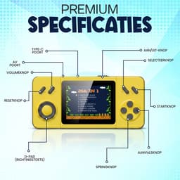 Retro Game Console – Handheld Spelcomputer voor kinderen – Gameboy – Reisspeelgoed – LCD-kleurenscherm – 266 Games — thumbnail 3