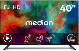 MEDION 100.3 cm 40" Full HD TV geïntegreerde DVD speler Triple Tuner DVB-T2 HD DVB-C DVB-S2 2x HDMI USB sleeptimer mediaspeler VESA CI+, MD840003 — thumbnail 1