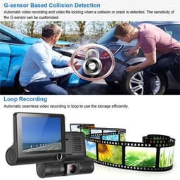 Dailygoody Dash Cam 1080p Groothoek 4 Inch Nachtzicht Bewegingsdetectie Auto — thumbnail 3