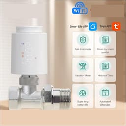 Slimme Thermostaat - Radiatorkraan Regelaar - Energie Besparen - App en Spraakbediening - M30 x 1.5mm - Wit — thumbnail 3