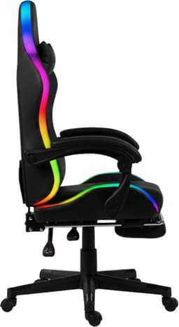 Valconx RGB - Game Stoel - Met RGB Verlichting - Gaming Stoel - Ergonomische Bureaustoel - Gamestoel - Verstelbaar - Gaming Chair - Zwart — thumbnail 4
