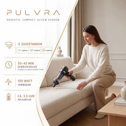 PULVRA Kruimeldief PRO – 4-in-1 Handstofzuiger - Auto stofzuiger – 16.000 Pa – 3 Zuigstanden – Snoerloos – Auto Stofzuiger – Zuigen & Blazen – Air Duster – Opblaasfunctie — thumbnail 3