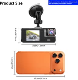 Dual Dashcam 1080P Voor- en 720P Achtercamera – Full HD Auto Camera – Loop Recording – G-Sensor – Nachtzicht – Parkeermodus — thumbnail 2