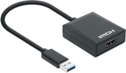 USB naar HDMI adapter - Video converter - Extra scherm aansluiten - Full HD 1080p - 60Hz - Zwart — thumbnail 1