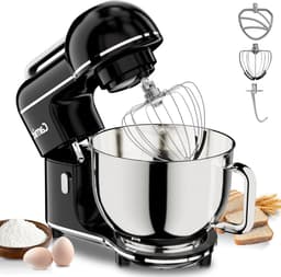 Keukenmachine - Mixer Deeg - Bakken Thuis - 10 Snelheden - 7 Liter Kom - Zwart — thumbnail 1
