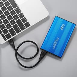 Externe Harde Schijf - Draagbare Opslag - Bestanden Opslaan - Ultra Slanke Behuizing - 2 TB Capaciteit - Blauw — thumbnail 2