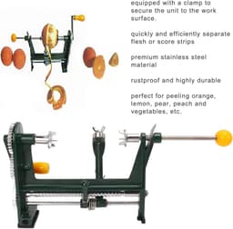 Appelschiller Roestvrij Staal - Fruitschiller Groenteschiller - Snel Fruit Bereiden - Met Veilige Klem - 708 g - Zilverkleurig — thumbnail 3