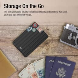 Externe SSD - Draagbare Opslag - Snelle Data Transfer - Schokbestendig Aluminium - 1 TB - Zwart — thumbnail 2
