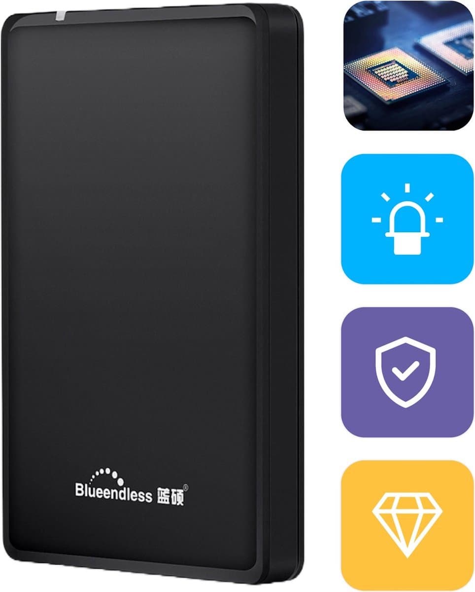Voltano 500 GB Compacte Externe Harde Schijf - Windows - Zwart - USB 3.0 — afbeelding 1