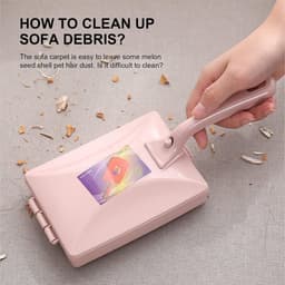 Tapijt Vloer Reiniger - Handmatige Veegborstel - Dierenhaar Verwijderen - Dubbele Rol Borstels - Compact Ontwerp - Meerdere Kleuren — thumbnail 3