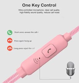 Bedrade hoofdtelefoon van hoge kwaliteit. Geschikt als gaming-, karaokehoofset met draadbediening in tarwekleurige oordopjes. 3,5 mm jack aansluiting, 3D geluidskwal — thumbnail 2